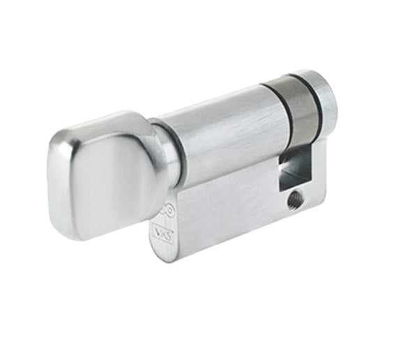 ZOO HARDWARE VIER PRECISION EURO PROFILE SINGLE BODY CYLINDER TURN ONLY - SATIN CHROME