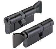 ZOO HARDWARE VIER PRECISION EURO PROFILE CYLINDER & TURN (VARIOUS SIZES) - BLACK