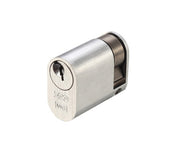 ZOO HARDWARE VIER PRECISION OVAL PROFILE 5 PIN SINGLE CYLINDERS (40MM OR 45MM), SATIN CHROME
