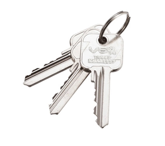 ZOO HARDWARE MASTER KEY FOR VIER PRECISION 6-PIN CYLINDERS, SILVER NICKEL - V6MK