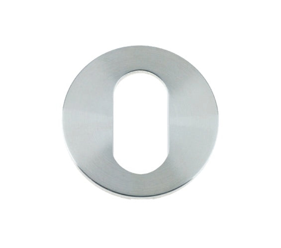 ZOO HARDWARE VIER OVAL PROFILE KEY ESCUTCHEON SATIN STAINLESS STEEL - VS003S (SOLD IN SINGLES)
