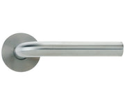 ZOO HARDWARE VIER RADIUS LEVER ON ROUND ROSE SATIN STAINLESS STEEL - VS020S (SOLD IN PAIRS)