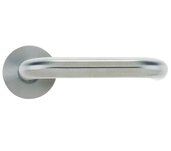 ZOO HARDWARE VIER RTD LEVER ON ROUND ROSE SATIN STAINLESS STEEL - VS030S (SOLD IN PAIRS)