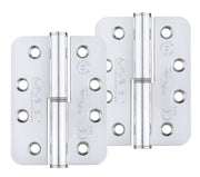 ZOO HARDWARE VIER PRECISION 4 INCH GRADE 11 RADIUS EDGE LIFT-OFF HINGE, POLISHED CHROME - (SOLD IN PAIRS)