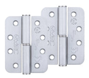ZOO HARDWARE VIER PRECISION 4 INCH GRADE 11 RADIUS EDGE LIFT-OFF HINGE, SATIN CHROME - (SOLD IN PAIRS)