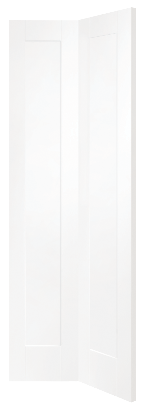White shower enclosure panel on a white background