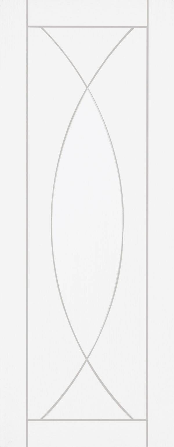 Decorative white panel with geometric line design on a light gray background