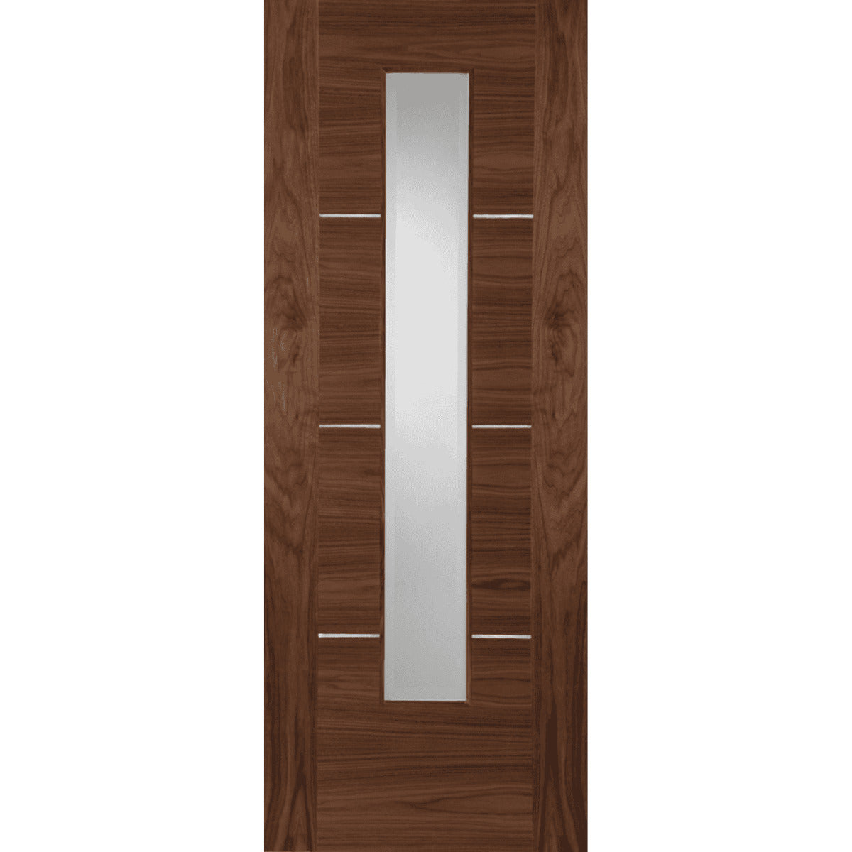 WALNUT NOVA 1 LIGHT CLEAR GLAZED PREFINISHED INTERNAL FIRE DOOR