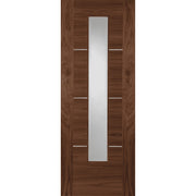 WALNUT NOVA 1 LIGHT CLEAR GLAZED PREFINISHED INTERNAL FIRE DOOR
