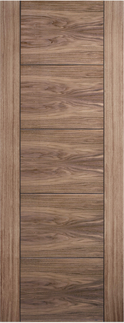 Wooden door with a vertical grain pattern