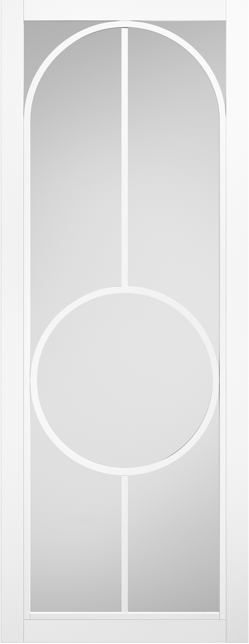 WHITE BOWERY CLEAR GLAZED PRIMED INTERNAL DOOR