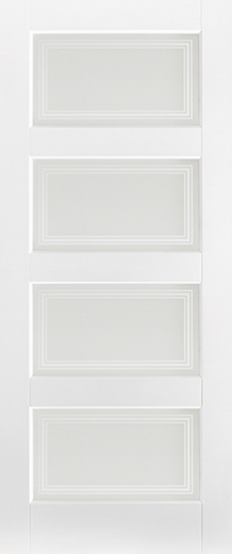 WHITE CONTEMPORARY GLAZED 4L PRIMED INTERNAL DOOR