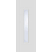 WHITE BASIC PRIMED CORSICA 18G CLEAR GLAZED FIRE DOOR