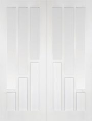 WHITE COVENTRY GLAZED 3L PRIMED INTERNAL DOOR PAIR