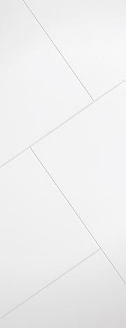 White door with geometric pattern on a white background