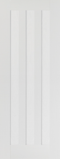 White vertical panel door on a white background