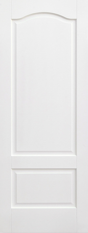 White door with a minimalist design on a white background