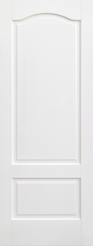 White door with a minimalist design on a white background