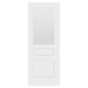 WHITE LAMINATE 2 PANEL 1 LIGHT INTERNAL DOOR