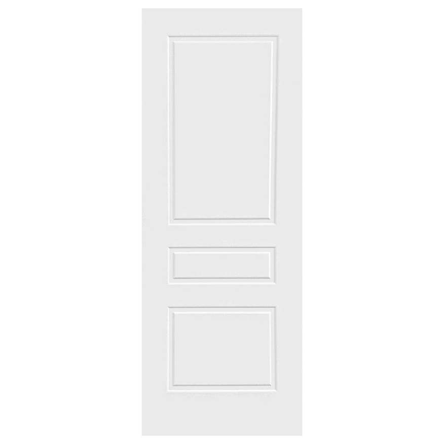 WHITE LAMINATE 3 PANEL INTERNAL DOOR
