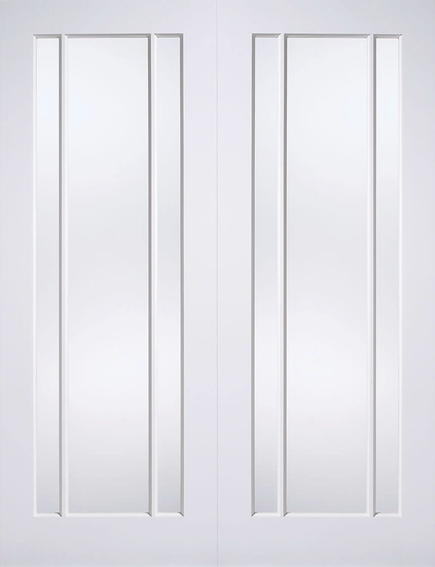 WHITE LINCOLN GLAZED 3L PRIMED INTERNAL DOOR PAIR