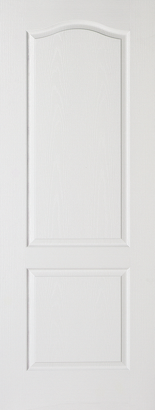 White door with a minimalist design on a white background