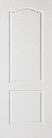 White door with a minimalist design on a white background