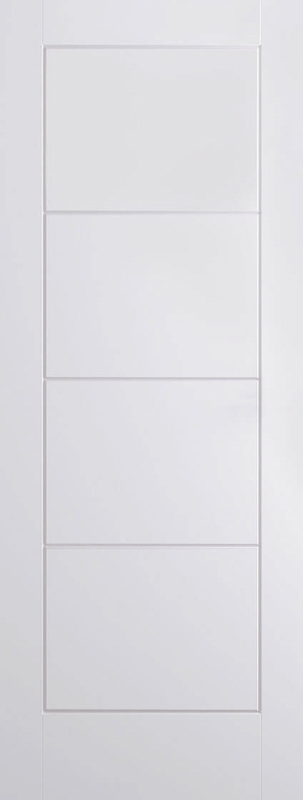 WHITE MOULDED LADDER PRIMED INTERNAL FIRE DOOR