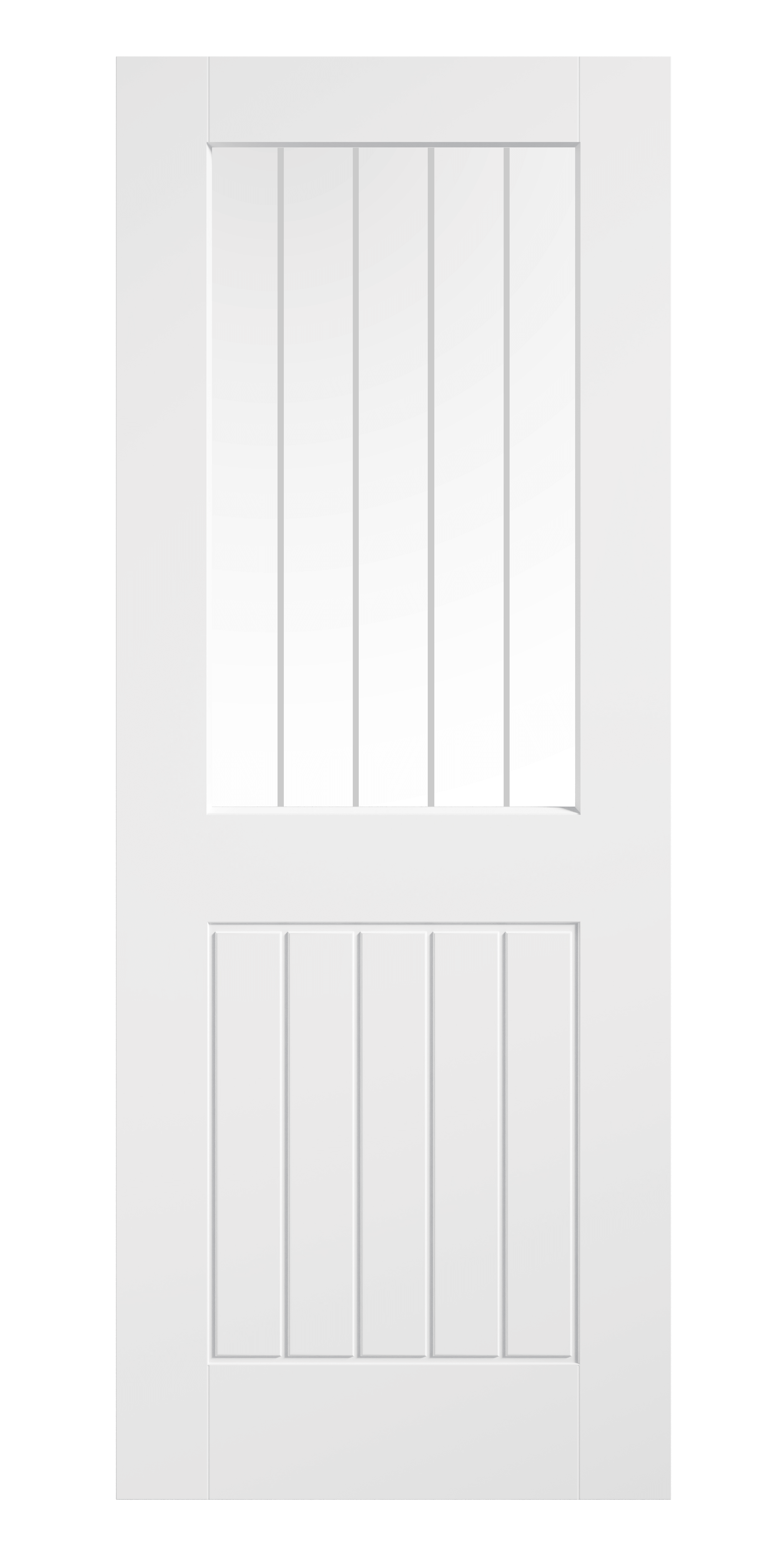 WHITE MOULDED SMOOTH COTTAGE GLAZED PRIMED INTERNAL DOOR