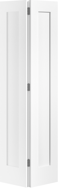 White folding door on a white background