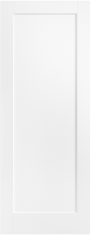 White door with a minimal design on a white background