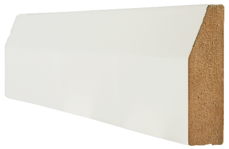 White architrave with a primed finish on a white background