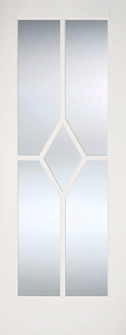 Decorative glass panel with geometric design on a white background