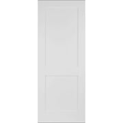 White cabinet door with a minimalist design on a white background