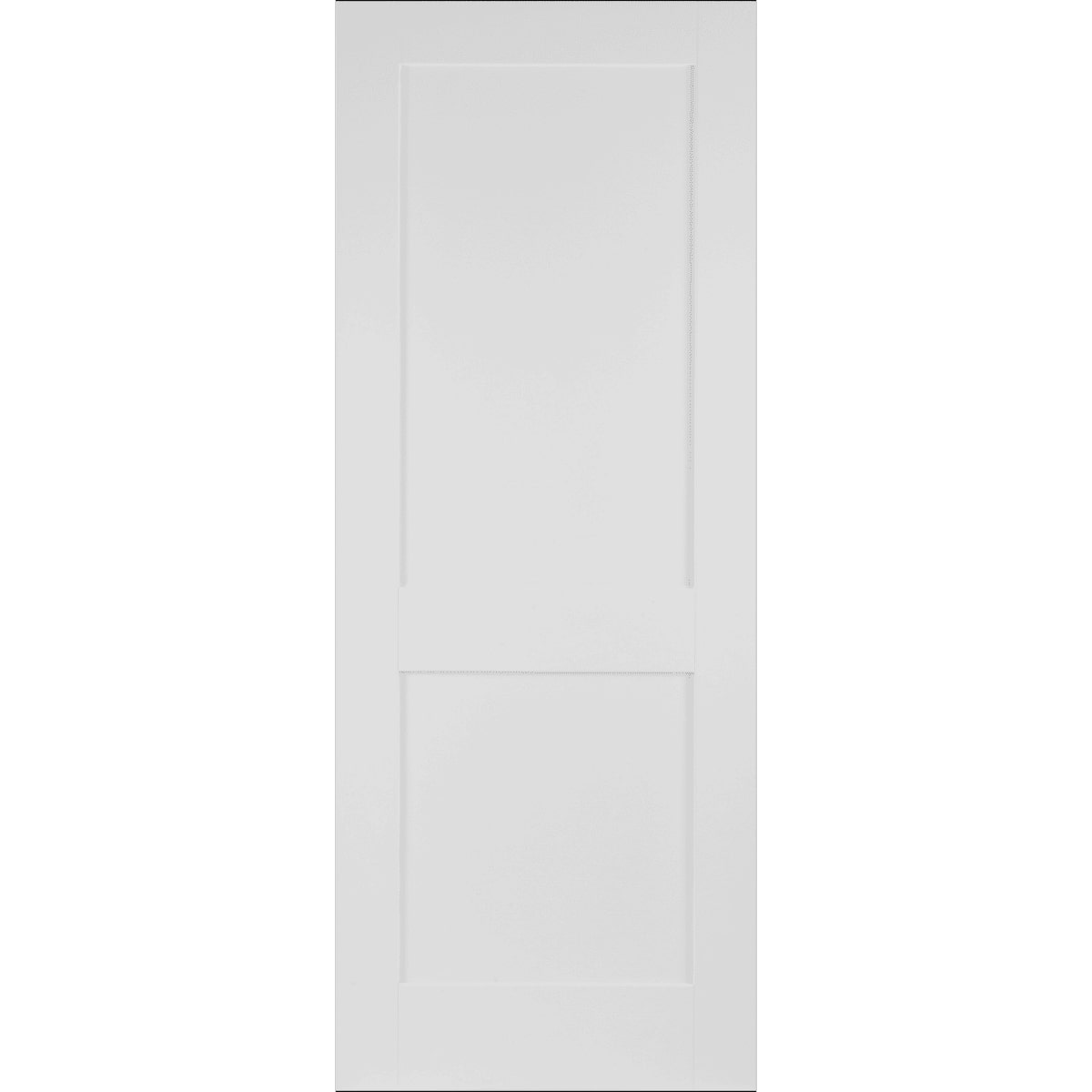 White cabinet door with a minimalist design on a white background