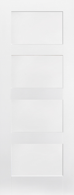 White door with a minimalist design on a white background