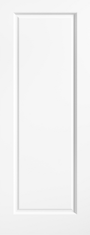 White door frame on a white background