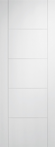 White paneled door with a minimalist design
