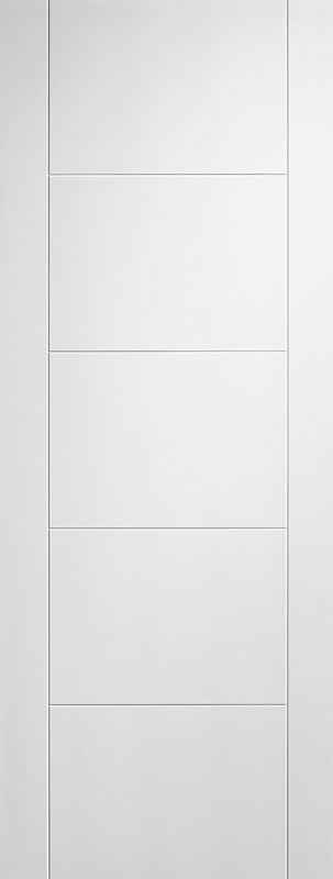 White paneled door with a minimalist design