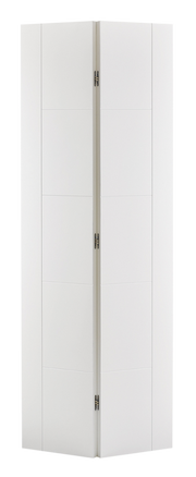 White bifold door on a white background