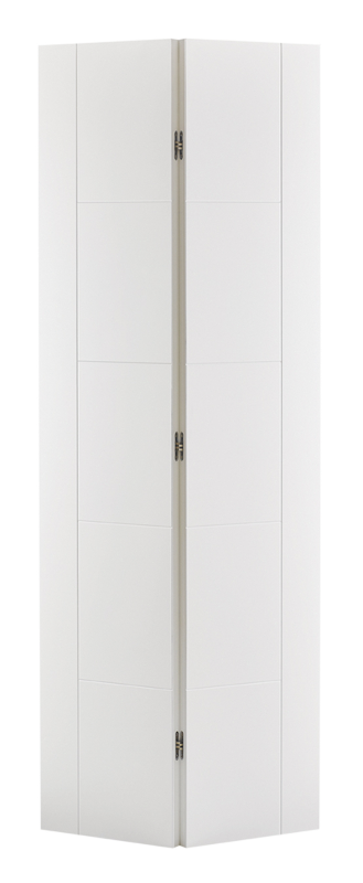 White bifold door on a white background