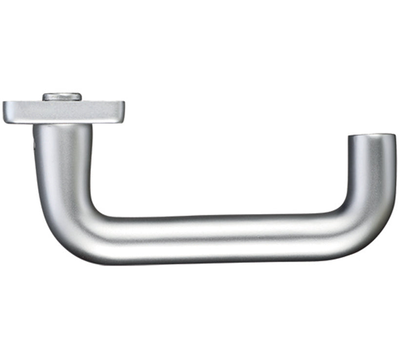 ZOO HARDWARE ARCHITECTURAL RETURN TO DOOR LEVER ON BACKPLATE, SATIN ALUMINIUM - ZAA011SA (SOLD IN PAIRS)