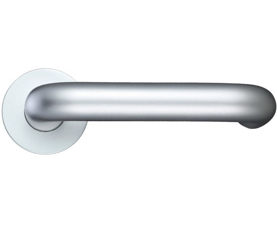 ZOO HARDWARE ARCHITECTURAL ALUMINIUM RTD LEVER, SATIN ALUMINIUM - ZAA080SA (SOLD IN PAIRS)