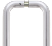 ZOO HARDWARE ARCHITECTURAL ALUMINIUM BACK TO BACK PULL HANDLES, SATIN ALUMINIUM