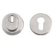 Zoo Hardware ZAS Euro Profile Security Escutcheon (52mm Diameter), Satin Stainless Steel - ZAS008SS