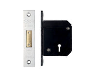 ZOO HARDWARE BRITISH STANDARD 5 LEVER CHUBB RETRO-FIT DEAD LOCK (67MM OR 80MM) - SATIN STAINLESS STEEL