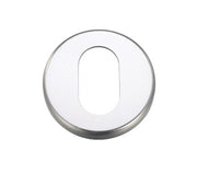 ZOO HARDWARE CONTRACT ALUMINIUM OVAL PROFILE ESCUTCHEON SATIN ALUMINIUM - ZCA003SA
