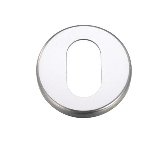 ZOO HARDWARE CONTRACT ALUMINIUM OVAL PROFILE ESCUTCHEON SATIN ALUMINIUM - ZCA003SA
