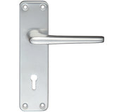 ZOO HARDWARE CONTRACT LEVER ON BACKPLATE, SATIN ALUMINIUM - (SOLD IN PAIRS)