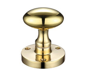 ZOO HARDWARE CONTRACT OVAL MORTICE DOOR KNOBS POLISHED BRASS _ ZCB34 (SOLD IN PAIRS)